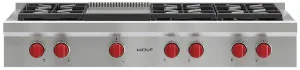 WOLF 122cm Natural Gas Cooktop with Teppanyaki ICBSRT486GNG by Wolf, a Cooktops for sale on Style Sourcebook
