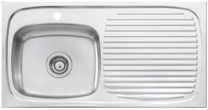 Oliveri Ultraform Single Bowl Right Hand Drainer Topmount Sink UF01 by Oliveri, a Kitchen Sinks for sale on Style Sourcebook