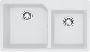 Franke Urban Granite 1 and 3/4 Bowl Topmount Sink Polar White UBG220-86PW by Franke, a Kitchen Sinks for sale on Style Sourcebook