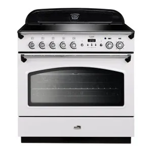 Falcon 90cm Classic FX Induction Oven/Stove White and Chrome CLA90FXEIWHCH by Falcon, a Cooktops for sale on Style Sourcebook