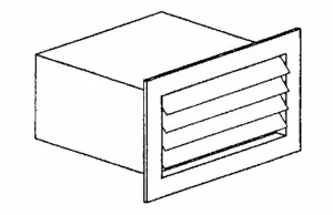Condari Qasair Back Draft Horizontal Wall Vent BDWVH450X250 by Condari, a Rangehoods for sale on Style Sourcebook