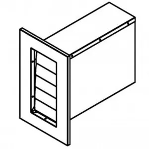 Qasair Back Draft Wall Vent Vertical Single Motor Ducting BDWVV1SS by Qasair, a Rangehoods for sale on Style Sourcebook