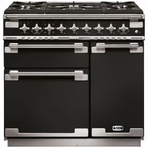 Falcon 90cm Elise Freestanding Dual Fuel Oven/Stove Black and Nickel ELS90DFGB/N by Falcon, a Cooktops for sale on Style Sourcebook