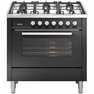 ILVE 90cm Pro-Line Freestanding Dual Fuel Stove/Oven Matte Graphite L096WMPMG by Ilve, a Cooktops for sale on Style Sourcebook