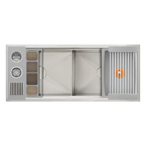 The Galley Ideal WashStation 4D Double Bowl Wash Kit Gray Resin IWA-4-D-GR by The Galley, a Kitchen Sinks for sale on Style Sourcebook