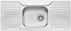 Oliveri Diaz Single Bowl Topmount Sink with Double Drainer DZ133-3TH by Oliveri, a Kitchen Sinks for sale on Style Sourcebook