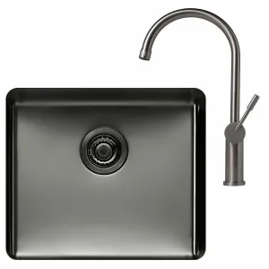 Titan Large Bowl Sink & Mixer Tap Package Gunmetal TSGM522PK by Titan, a Kitchen Sinks for sale on Style Sourcebook