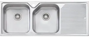 Oliveri Nu-Petite Double Bowl Right Hand Drainer Topmount Sink NP671 by Oliveri, a Kitchen Sinks for sale on Style Sourcebook