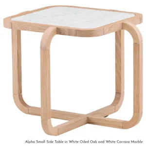 De La Espada Alpha Small Side Table - Danish Oiled Walnut and Black Marquina Marble 176S-ASTDANOILWBLKST by De La Espada, a Side Table for sale on Style Sourcebook
