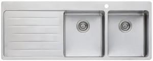 Oliveri Sonetto Double Bowl Left Hand Drainer Topmount Sink SN1072 by Oliveri, a Kitchen Sinks for sale on Style Sourcebook