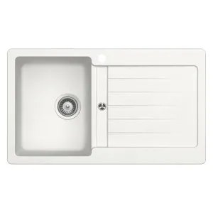 Abey Schock Typos Left Hand Single Bowl with Drainer - Alpina TD100WL by Abey, a Kitchen Sinks for sale on Style Sourcebook
