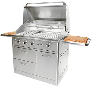 Capital 40 inches Cart Model 2 Burner Mobile Natural Gas BBQ with Solid Flat Plate ACG40RFS1N by Capital, a BBQs for sale on Style Sourcebook