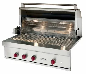 WOLF 107cm Built-in Outdoor Natural Gas Grill with Griddle Plate ICBOG42-825199 by Wolf, a BBQs for sale on Style Sourcebook