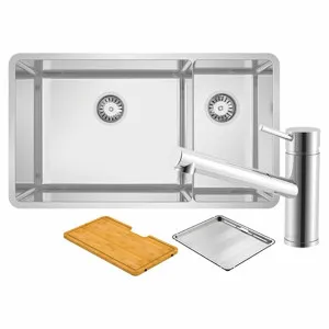Abey Luica 1 and 3/4 Bowl Sink Pack LUA221T by Abey, a Kitchen Sinks for sale on Style Sourcebook
