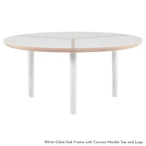 De La Espada Marlon Marble or Stone Top Round Table - Oak Frame and Marble Legs 108RMKM by De La Espada, a Dining Tables for sale on Style Sourcebook