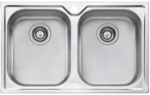 Oliveri Diaz Double Bowl Topmount Sink DZ163 by Oliveri, a Kitchen Sinks for sale on Style Sourcebook