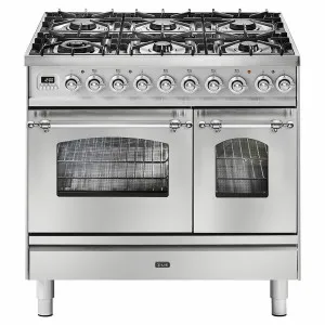 ILVE Nostalgie 90cm Freestanding Dual Fuel Oven/Stove PD096DNE3SSC by null, a Ovens for sale on Style Sourcebook