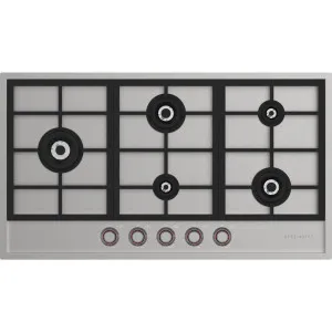 Spezialist 94cm LP Gas Flush Fit Stainless Steel 5 Burner Cooktop S30945SFLPG by null, a Cooktops for sale on Style Sourcebook