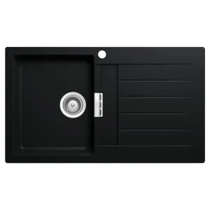 Abey Shock Signus Single Left Hand Bowl Sink with Drainer - Puro D100PL by null, a Kitchen Sinks for sale on Style Sourcebook