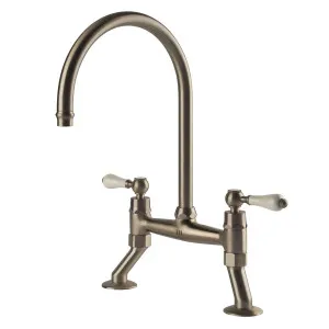 Turner Hastings Ludlow Bridge Sink Mixer Brushed Nickel LU105BM-BN by null, a Kitchen Taps & Mixers for sale on Style Sourcebook