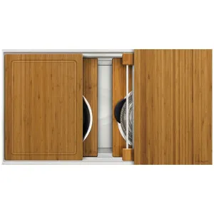 The Galley Ideal ThinTop Workstation 3S Natural Golden Bamboo IWS-3-S-TT-BA by The Galley, a Kitchen Sinks for sale on Style Sourcebook