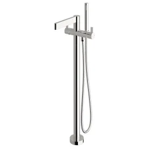 Sussex Taps Calibre Floormount Mixer with Hand Shower - Chrome CFMHSTSXFMMIK by Sussex Taps, a Kitchen Taps & Mixers for sale on Style Sourcebook