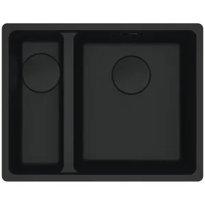 Franke Maris 340/150mm 1 and 1/2 Bowl Left Flushmount Sink Matte Black MRG260SBLMB-B by Franke, a Kitchen Sinks for sale on Style Sourcebook