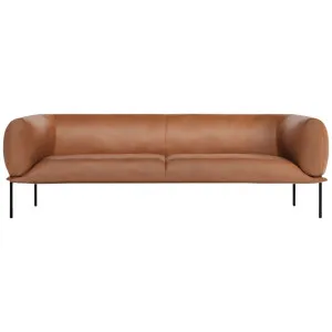Molinari Rondo 3 Seater Max Sofa - Nobilis Leather Brown RDO3SFML8N04 by null, a Sofas for sale on Style Sourcebook