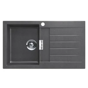 Abey Shock Signus Single Left Hand Bowl Sink with Drainer - Stone D100SL by Abey, a Kitchen Sinks for sale on Style Sourcebook