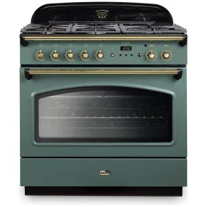 Falcon 90cm Classic FX Mineral Green Dual Fuel Freestanding Oven CLA90FXDFMG-BR by Falcon, a Ovens for sale on Style Sourcebook