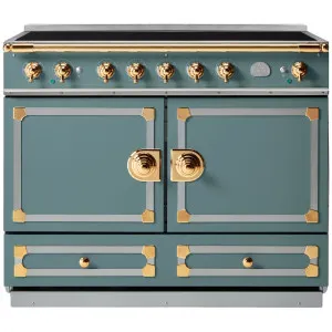 La Cornue Cornufe 110cm Induction Freestanding Oven Ocean with Polished Brass CFE110EIOC-BN by La Cornue, a Cooktops for sale on Style Sourcebook