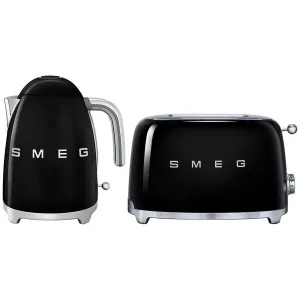 Smeg Kettle and 2 Slice Toaster Pack Black KLF03BLAUTSF01BLAU by Smeg, a Small Kitchen Appliances for sale on Style Sourcebook