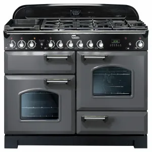 Falcon 110cm Classic Deluxe Freestanding Dual Fuel Oven/Stove Slate and Chrome CDL110DFSL-CH by Falcon, a Cooktops for sale on Style Sourcebook