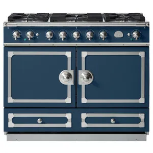 La Cornue Cornufe 110cm Dual Fuel Freestanding Oven Winter Sky with Brushed Nickel CFE110DFWS-N by La Cornue, a Cooktops for sale on Style Sourcebook
