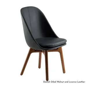 De La Espada Solo Dining Chair in Walnut Timber - Upholstery Range A 750WA by null, a Chairs for sale on Style Sourcebook