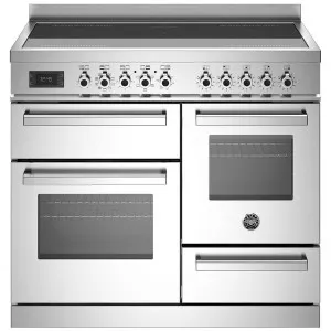 Bertazzoni 100cm Stainless Steel Induction Freestanding Oven PRO105I3EXT by Bertazzoni, a Cooktops for sale on Style Sourcebook