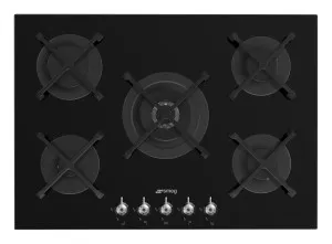 Smeg 72cm Classic Gas On Tempered Glass Cooktop PV375NAU by Smeg, a Cooktops for sale on Style Sourcebook