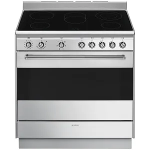 Smeg 90cm Stainless Steel Ceramic Freestanding Oven FS9010CER-1 by Smeg, a Cooktops for sale on Style Sourcebook