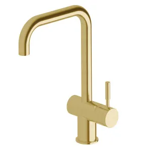 Sussex Taps Voda Square Sink Mixer Tap - Brushed Pure Gold VSMQ-60 by Sussex Taps, a Kitchen Taps & Mixers for sale on Style Sourcebook
