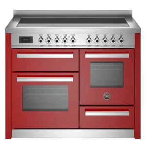 Bertazzoni Professional Series 110cm 5-Zone Induction Cooktop with Electric Triple Oven Cooker Rosso PRO115I3EROT by Bertazzoni, a Ovens for sale on Style Sourcebook