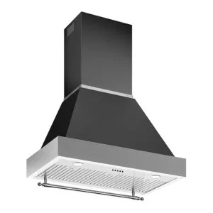 Bertazzoni Heritage Series 90cm Wall Mount Rangehood Nero Matte K90HERTX-KC36HERTNE by Bertazzoni, a Rangehoods for sale on Style Sourcebook