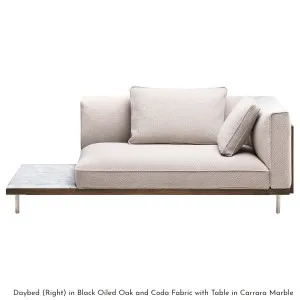 De La Espada Belle Reeve Right Daybed with Table in Walnut - Upholstery Range A 12208R-WA by null, a Sofas for sale on Style Sourcebook