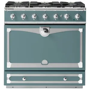 La Cornue Albertine 90cm Dual Fuel Freestanding Oven Ocean with Polished Chrome ALB90DFOC-C by La Cornue, a Cooktops for sale on Style Sourcebook
