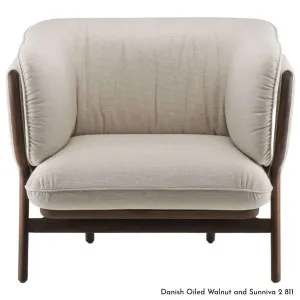 De La Espada Stanley Armchair in Walnut Timber - Upholstery Range A - 102SWA by null, a Chairs for sale on Style Sourcebook