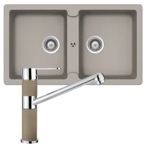 Abey Schock Typos Double Bowl Sink Pack TN200TC by Abey, a Kitchen Sinks for sale on Style Sourcebook