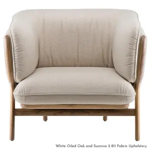 De La Espada Stanley Armchair in Oak Timber - Upholstery Range A - 102SKA by null, a Chairs for sale on Style Sourcebook