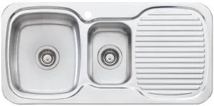 Oliveri Lakeland 1 and 1/2 Bowl Right Hand Drainer Sink LL126 by Oliveri, a Kitchen Sinks for sale on Style Sourcebook