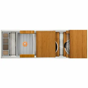 The Galley Ideal Work & Wash Station 5D Bamboo IWW-5-D-BA by The Galley, a Kitchen Sinks for sale on Style Sourcebook