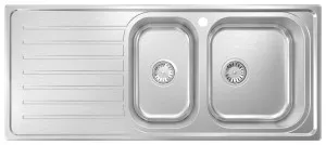 Abey Euronox 1 and 1/2 Bowl Left Hand Drainer Sink EUA180R by Abey, a Kitchen Sinks for sale on Style Sourcebook