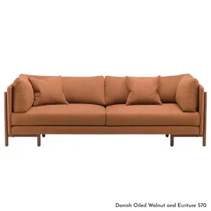 De La Espada Frame Medium Sofa in Walnut Timber - Upholstery Range A 766MAWA by null, a Sofas for sale on Style Sourcebook